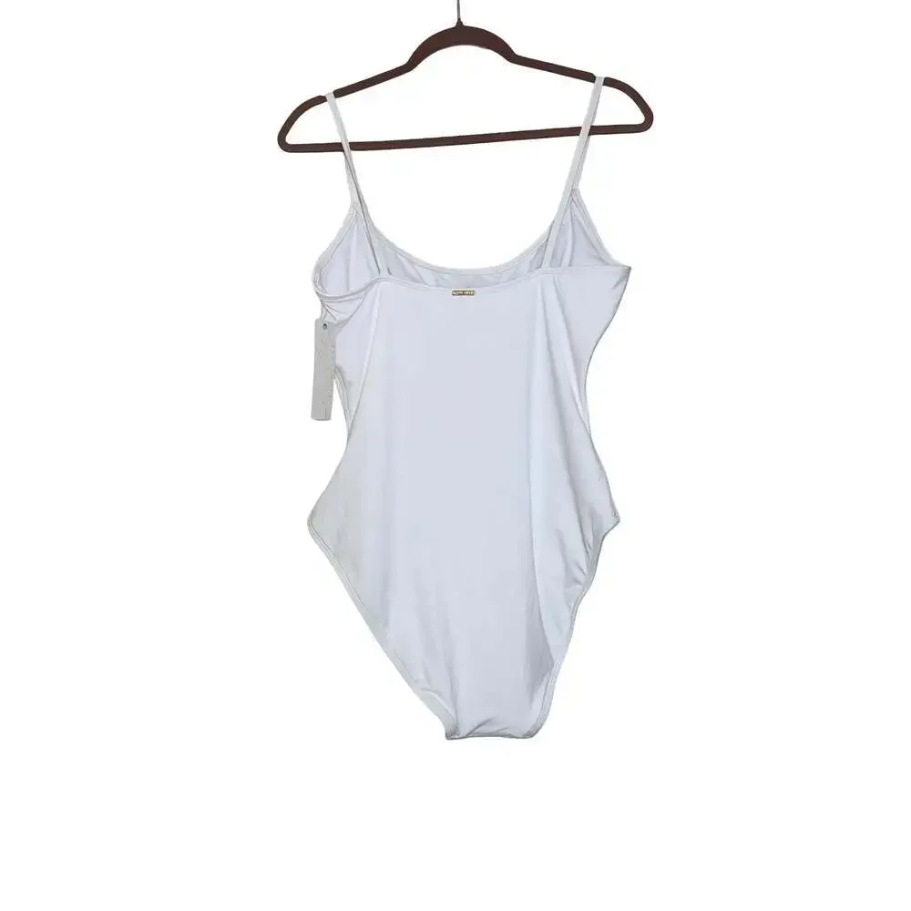 NWT Anne Cole Signature White One-Piece Swimsuit Size 16